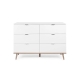 Design Square Sean Chest Of 6-Drawers Dresser Storage Cabinet - White/Oak