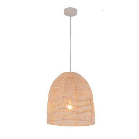 ROTA Pendant Lamp Light Interior ES 40W Natural Rattan Ellipse White OD345mm X L360mm