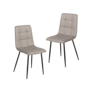 Raimon Furniture Set Of 2 Cristo Modern Ultrasuede Fabric Kitchen Dining Chair - Charcoal