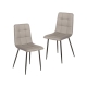 Raimon Furniture Set Of 2 Cristo Modern Ultrasuede Fabric Kitchen Dining Chair - Charcoal