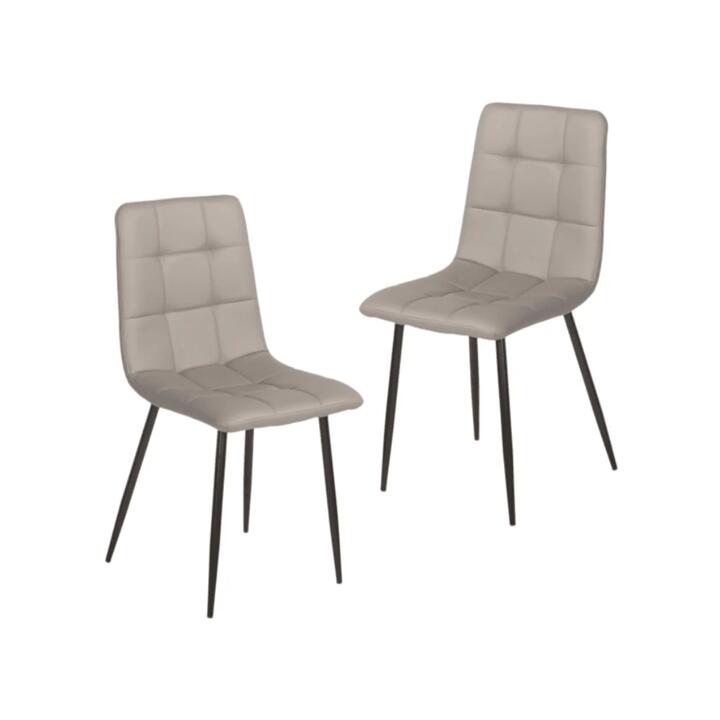 Raimon Furniture Set Of 2 Cristo Modern Ultrasuede Fabric Kitchen Dining Chair - Charcoal