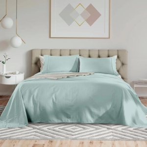 Royal Comfort Kensington 1200TC 100% Cotton Stripe Bed Sheet Set - Queen Bed