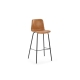 Set of 2 Emerson High Back PU Kitchen Counter Bar Stools - Tan - Tan