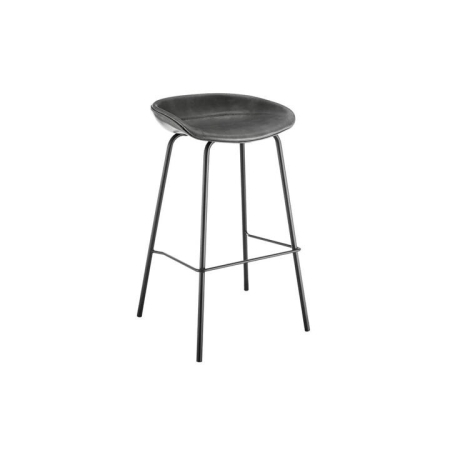 Set of 2 Emerson Premium PU Kitchen Counter Bar Stools - Charcoal - Charcoal