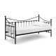 Seattle Metal Bed Frame Day Bed Single Size - Black - Black / Shangri-La Seattle Day Bed
