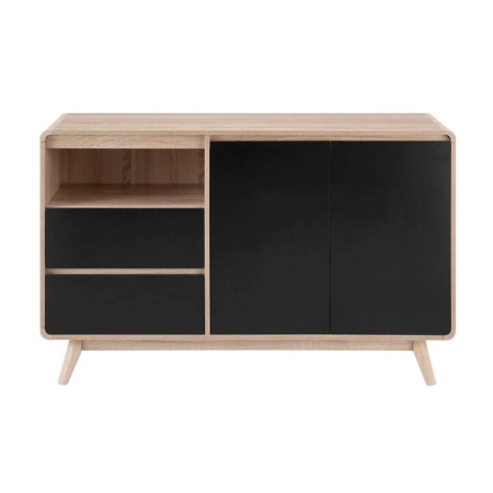 Robin Buffet Unit Sideboard Storage Cabinet - Black - Black