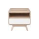 Robin Bedside Nightstand Side Table - White - White