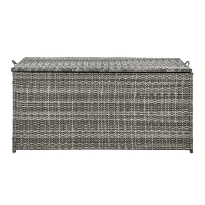 Safra Outdoor Storage Garden Woven Box Small - Dark Grey - Dark Grey / Small