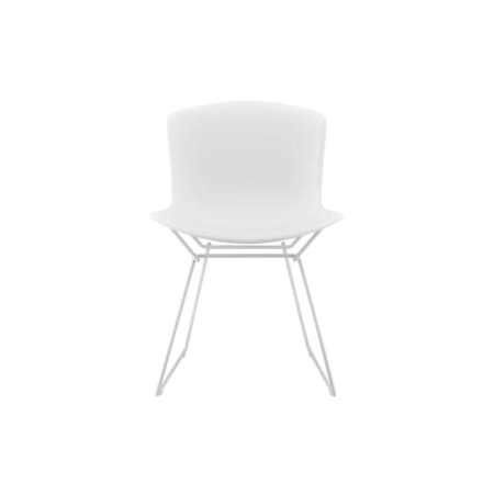Set of 2 Bertoia Replica Molded Shell Side Kitchen Dining Chair - White - White