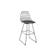 Set of 2 Lucy Kitchen Counter Bar Stool - Black - Black