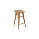 Saddle Wooden Kitchen Counter Bar Stool 65cm - Oak - Oak