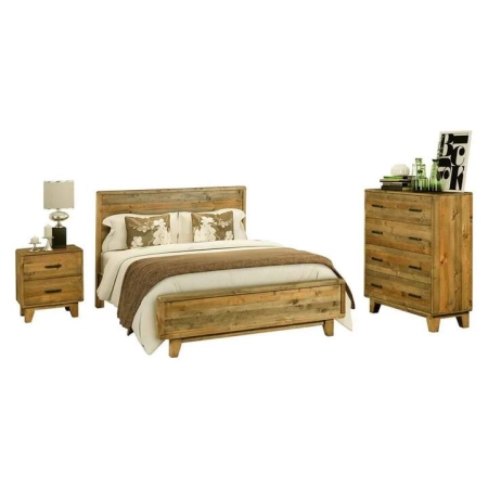 Rustic Timber 4 pcs Double Bedroom Suite