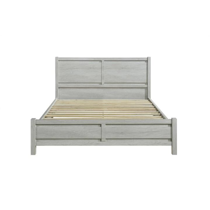 Queen Size Bed Frame Natural Wood like MDF in Oak Colour
