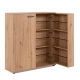 Design Square Roger Wooden Shoe Rack Oganiser Storage Cabinet 2-Doors Oak