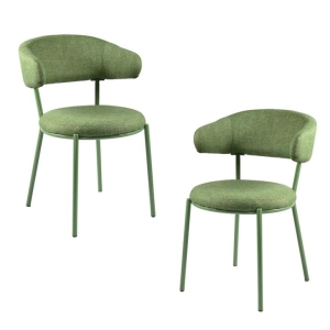 Raimon Furniture Set oF 2 Corbin Modern Kitchen Dining Side Chair Chair metal Legs Moss