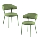 Raimon Furniture Set oF 2 Corbin Modern Kitchen Dining Side Chair Chair metal Legs Moss