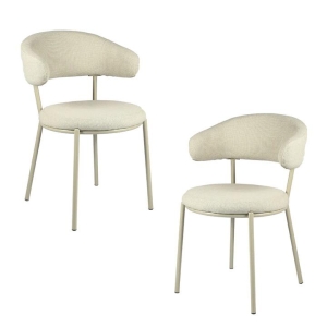 Raimon Furniture Set oF 2 Corbin Modern Kitchen Dining Side Chair metal Legs Shell