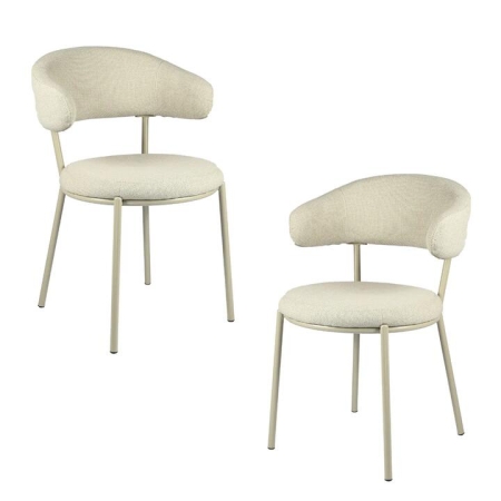 Raimon Furniture Set oF 2 Corbin Modern Kitchen Dining Side Chair metal Legs Shell