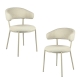 Raimon Furniture Set oF 2 Corbin Modern Kitchen Dining Side Chair metal Legs Shell