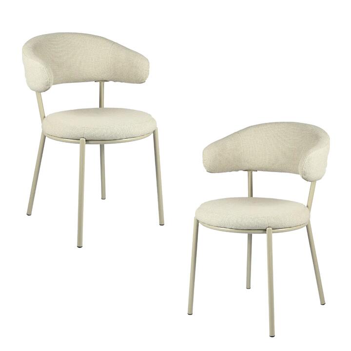 Raimon Furniture Set oF 2 Corbin Modern Kitchen Dining Side Chair metal Legs Shell