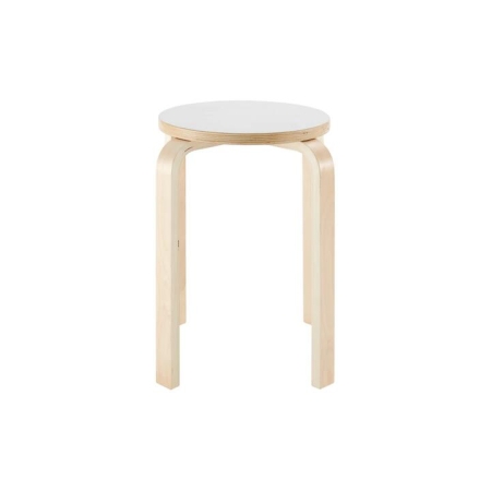 Replica Set Of 4 Aalto Wooden Low Stools Chair - White