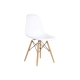 Set of 2 Eames Replica Premium DSW Kitchen Dining Chair - White / Beech Wood