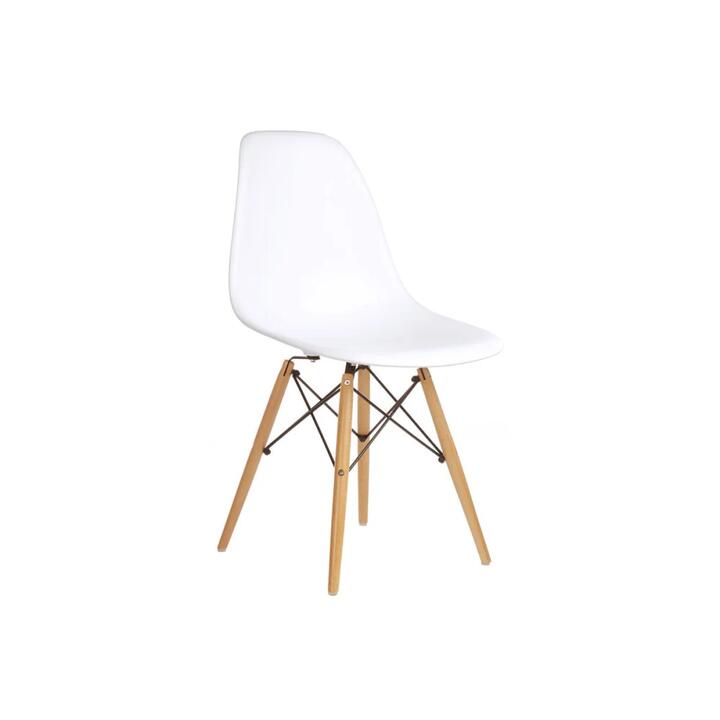 Set of 2 Eames Replica Premium DSW Kitchen Dining Chair - Black / Beech Wood