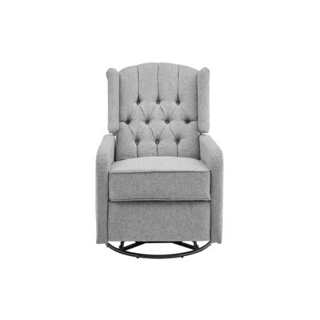 Seattle Fabric Swivel Recliner Accent Relaxing Lounge Chair - Charcoal