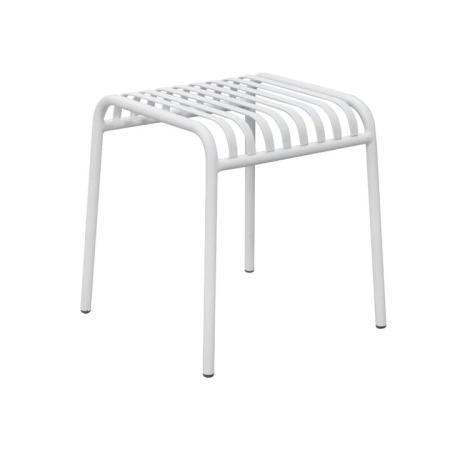 Raimon Furniture Renzo Antirust Treatment Metal Outdoor End Lamp Side Table White