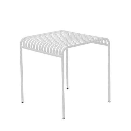Raimon Furniture Renzo Antirust Treatment Metal Outdoor Small Square Dining Table 70cm White