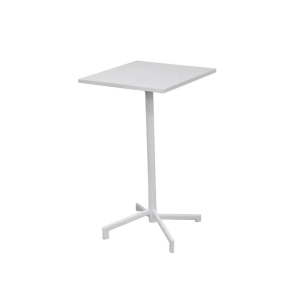 Raimon Furniture Renzo Antirust Treatment Metal Outdoor Small Square Bar Table 70cm White