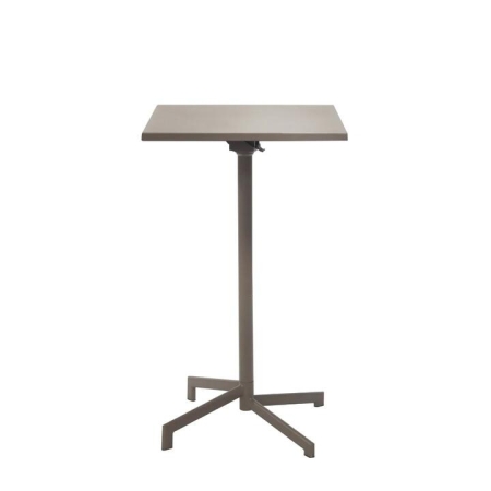 Raimon Furniture Renzo Antirust Treatment Metal Outdoor Small Square Bar Table 70cm Cappucino