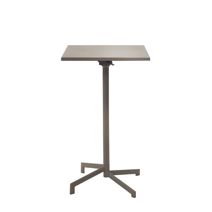 Raimon Furniture Renzo Antirust Treatment Metal Outdoor Small Square Bar Table 70cm Cappucino