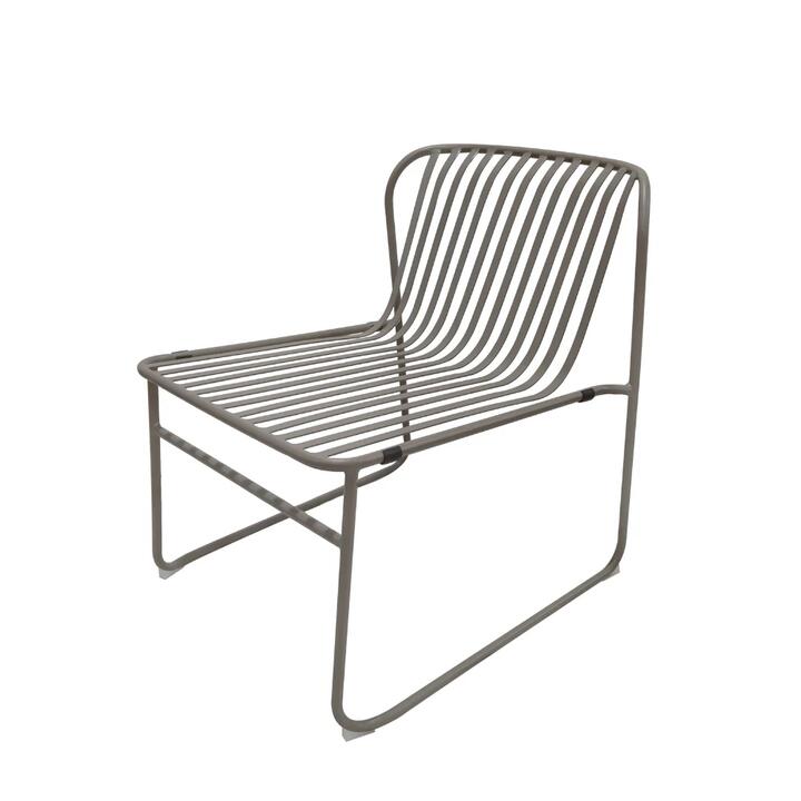 Raimon Furniture Renzo Antirust Treatment Metal Outdoor Leisure Relaxing Lounge Chair Cappuccino