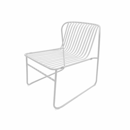 Raimon Furniture Renzo Antirust Treatment Metal Outdoor Leisure Relaxing Lounge Chair White