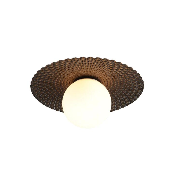 Rox Modern Ceiling Wall Light Lamp Glass Shade Gold Black