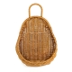 Design Square Set Of 2 Hanging Pear Shape Woven PP Rattan Metal Frame Storage Basket Organizer