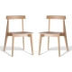 Set of 2 - Masa Ito Oriental Dining Chair - Natural Timber Seat