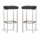 Set of 2 - Borgo Bar Stool 75cm - Polished Frame -  Black
