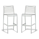 Set of 2 - Wanika Outdoor Bar Stool 75cm - White