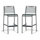 Set of 2 - Wanika Outdoor Bar Stool 75cm - Grey