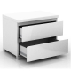 Porto 2-Drawer Bedside Nightstand End Lamp Side Table - High Gloss White