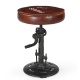 Parisian Industrial Rustic Wind-up Cast Iron Kitchen Bar Stool 38-72cm