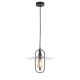 PAPILLON Pendant Lamp Light Interior ES Matte Black Oblong with Clear Glass Coolie OD315mm