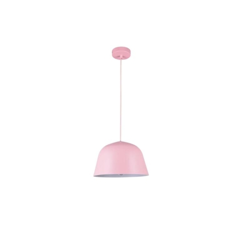 PASTEL Pendant Lamp Light Interior ES Matte Pink Angled Dome OD250mm