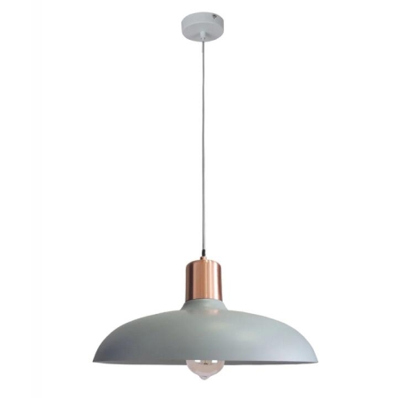 PASTEL Pendant Lamp Light Interior ES Matte Grey Dome with Copper Highlight OD400mm