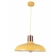 PASTEL Pendant Lamp Light Interior ES Matte Yellow Dome with Copper Highlight OD400mm