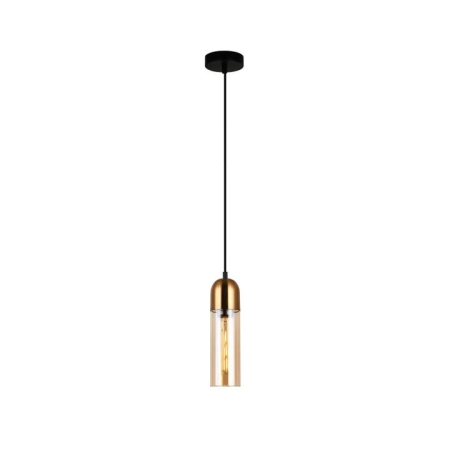 PASTILLE Pendant Lamp Light Interior ES Amber Glass Antique Brass Round Top Cylinder OD80mm
