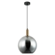 PATERA Pendant Lamp Light Interior ES 40W Black Smoke Wine Glass with Bronze Highlight