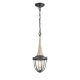 PENDOLO Pendant Lamp Light Interior ES Weathered Charcoal & washed Wood Cage OD180mm